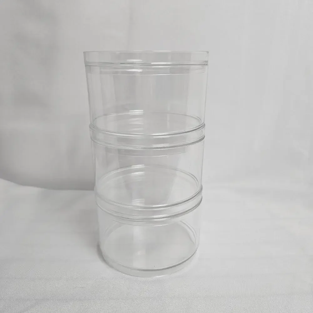 Clear Makeup Stackable Acrylic 3‎ Tier Cosmetic Storage Containers Stackable